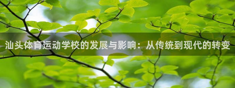 yy易游官方正版app官方:汕头体育运动学校的发展与影响:从
